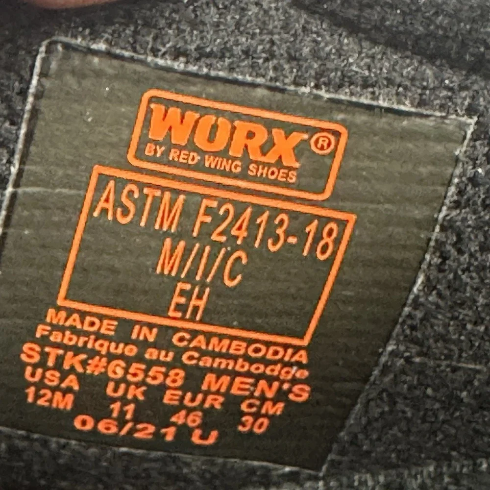 Red Wing Worx Safety Toe EH Mens 12M Slips-On
